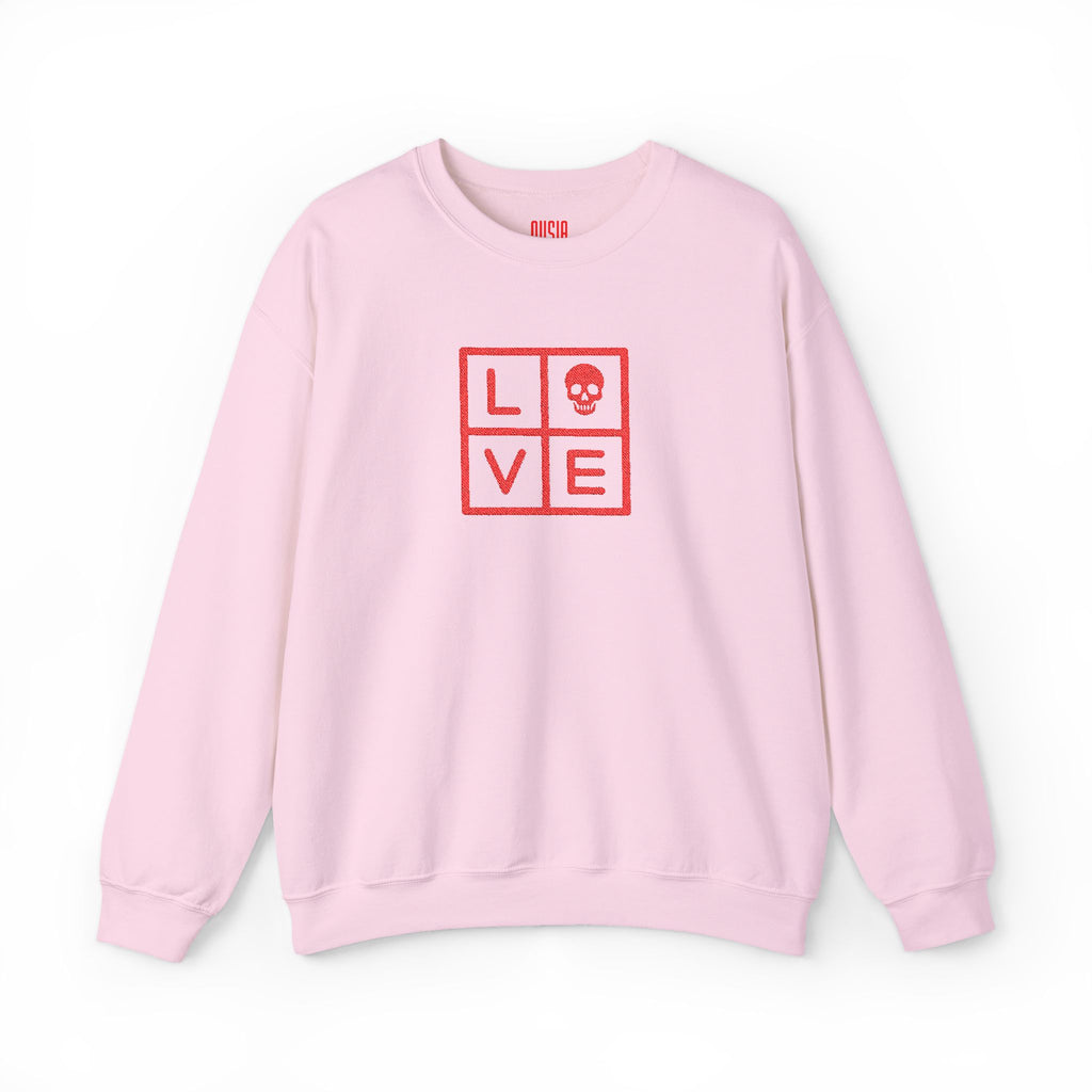 Embroidered Love Skull Sweatshirt