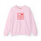 Embroidered LOVE Grid Sweatshirt