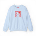 Embroidered LOVE Grid Sweatshirt