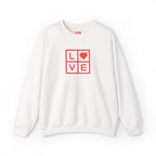 Embroidered LOVE Grid Sweatshirt