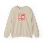 Embroidered LOVE Grid Sweatshirt